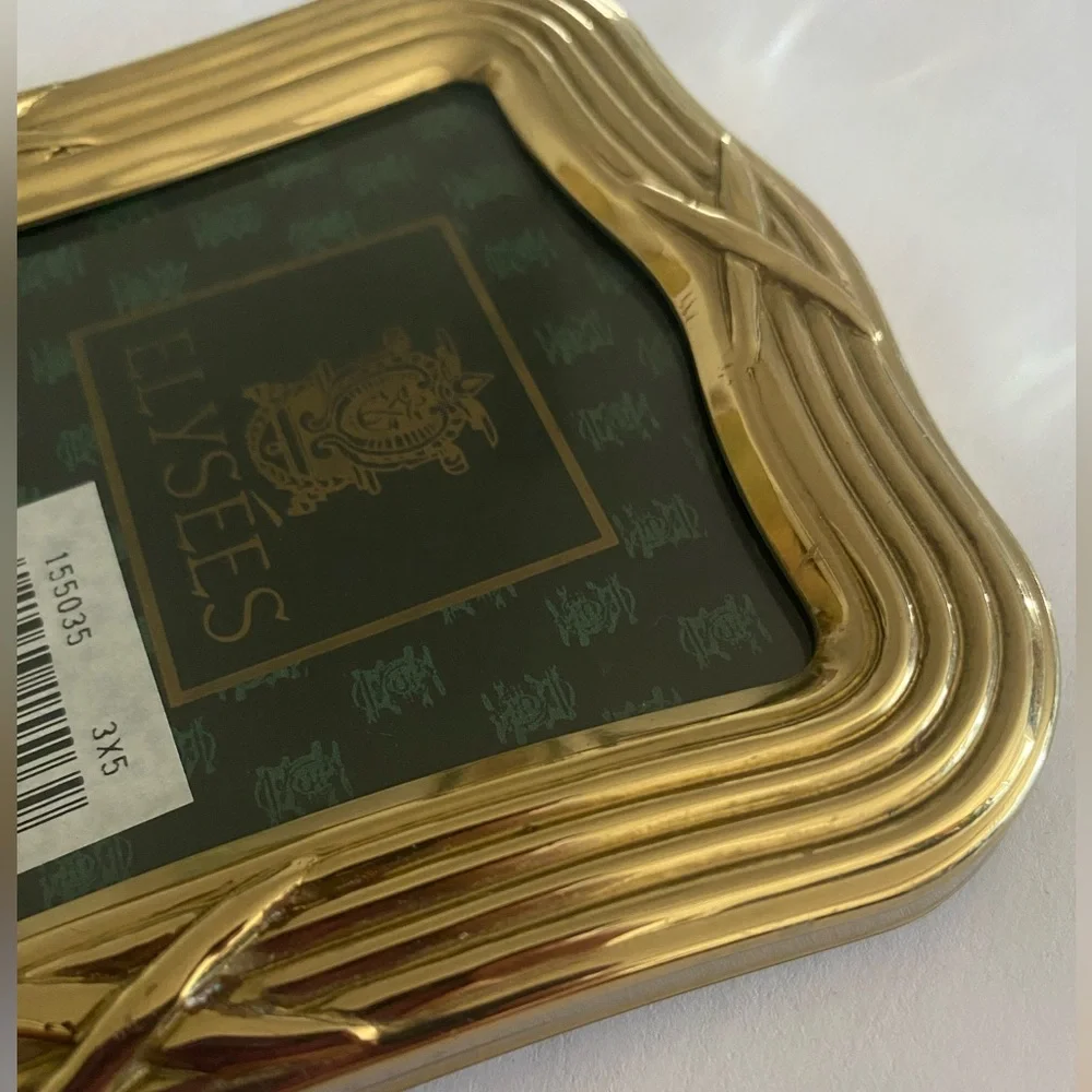 Elysees Loui Michel Cie Brass Picture Frame 3,5” x 5” Tarnish Resistant